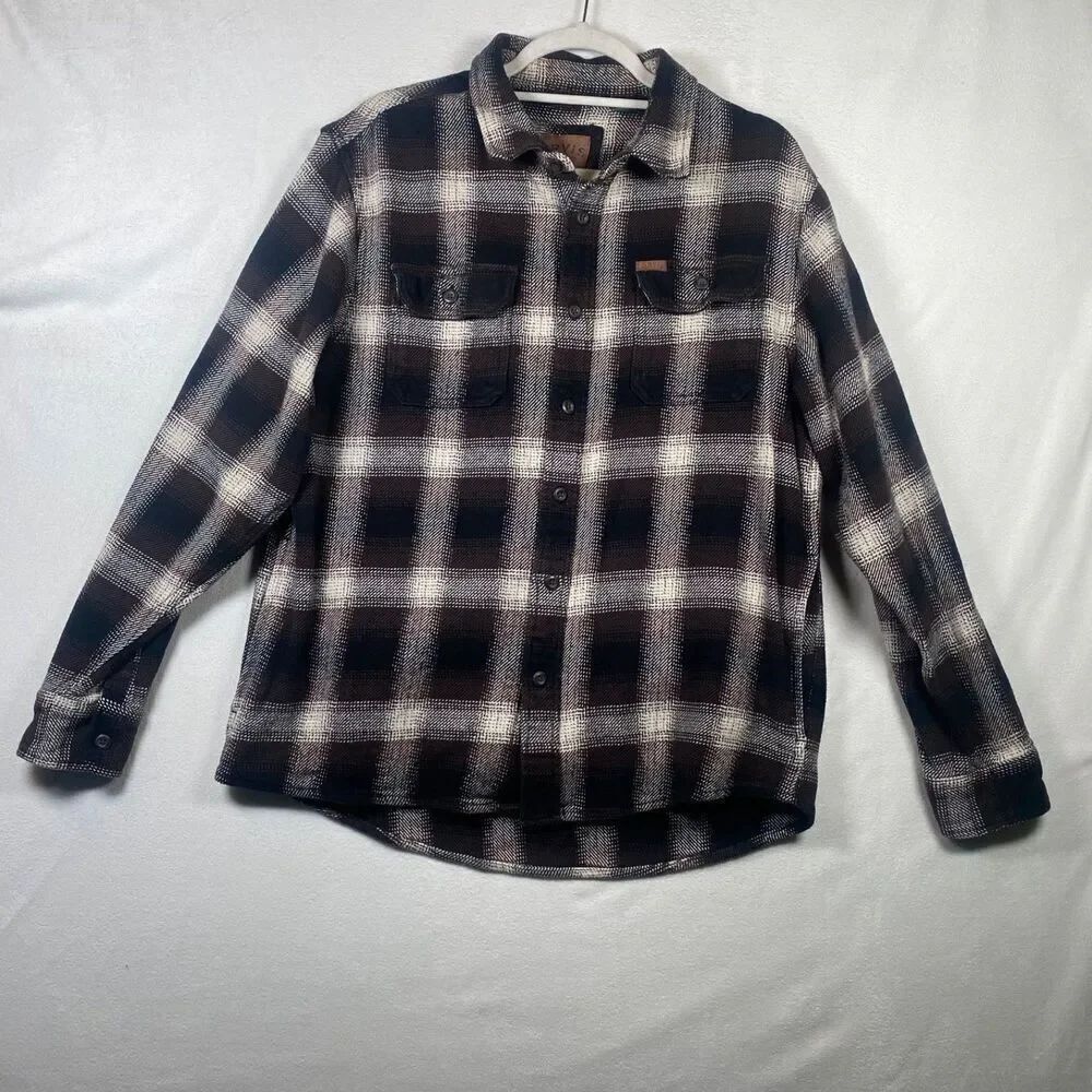 Orvis Plaid Flannel Shacket 100% Cotton Button Front Shirt Jacket Size L